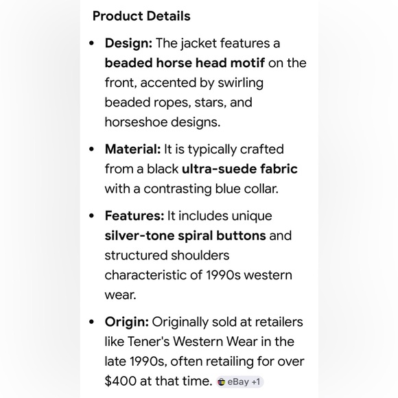 BMW Vintage Black Embroidered Horse Jacket; Has shoulder pads; Size M - Picture 9 of 9